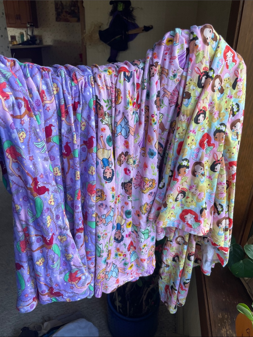 (3) Little Snuggles Bamboo Girls Disney Princess Short Sleeve Dresses